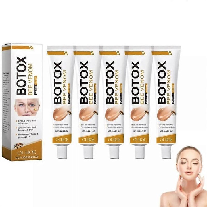 5 darabos arckrém készlet méhméreggel, Ouhoe-val, ránctalanító, intenzív hidratáló, feszesítő, minden bőrtípusra