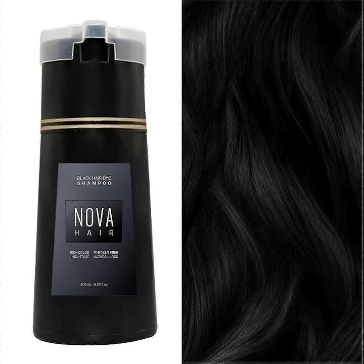 Sampon de par Nova, set, negru, 10 minute, 4-6 saptamani