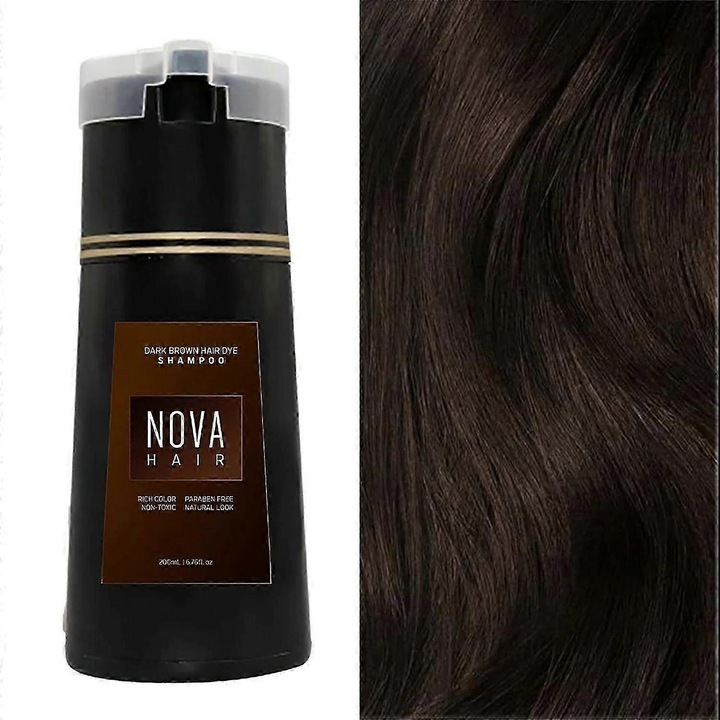 Sampon vopsitor par, nuanta maro inchis, 200ml