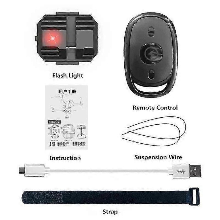 Sistem de aruncare pentru drone, accesorii pentru Mini 3 4 Pro Mavic 2/2s Fimi X8, set 2x curele, 2x instructiuni, 2x lanterne, 2x cabluri de incarcare, 2x fire de suspendare, 2x telecomenzi