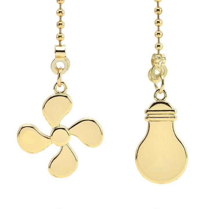 Extensor lant pentru ventilator de tavan din otel, 35cm, set