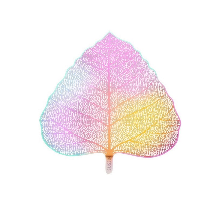 Sita de ceai din otel inoxidabil 304, forma frunza, 10.4x11.6cm, multicolor