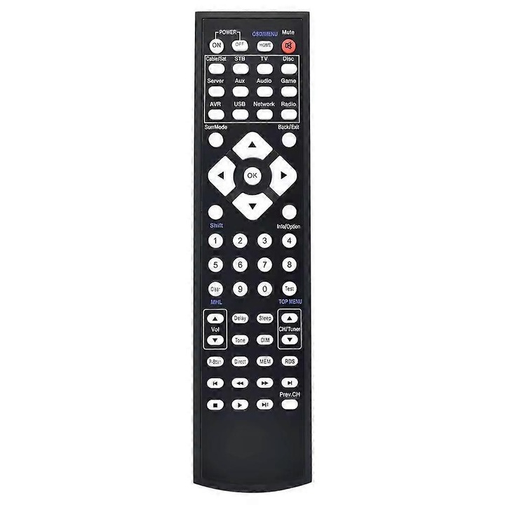 Telecomanda AV, MBE664, material ABS, 28x13.5x5cm, negru