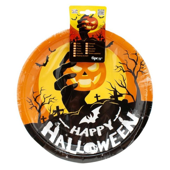 MTS 6511271 Halloween papírtányér 6db 23 cm