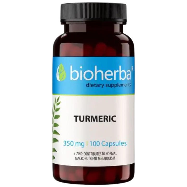 Supliment alimentar Bioherba Turmeric 350 mg, 100 capsule