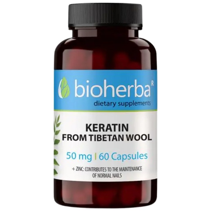 Supliment alimentar cu keratina Bioherba, 60 capsule