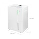 Dezumidificator Turbionaire LEVI 40 WIFI ION, 40 l/24h, Purificare prin Ionizare, Conectivitate WIFI, Garantie 3 ani, Rezervor 5.3l, Control digital tactil, Indicator luminos LED umiditate, Timer, Auto- restart