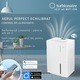 Dezumidificator Turbionaire LEVI 40 WIFI ION, 40 l/24h, Purificare prin Ionizare, Conectivitate WIFI, Garantie 3 ani, Rezervor 5.3l, Control digital tactil, Indicator luminos LED umiditate, Timer, Auto- restart