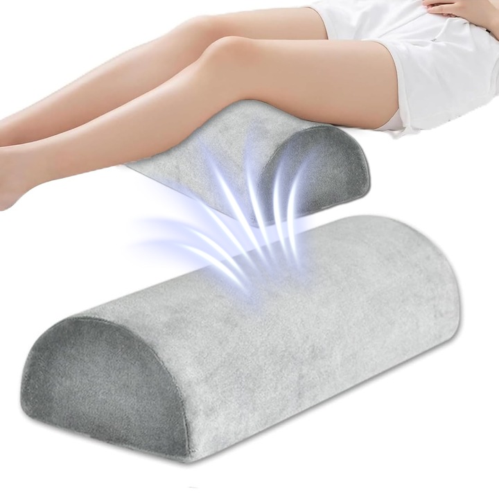 GEOMATAN® ergonomikus teljes testtámasz, többcélú használati mód, memóriahab, javítja a testtartást, csökkenti az ágyéki fájdalmat, izomlazítás, térd- és lábtámasz, pihentető alvás, bárhol kényelmes, szürke