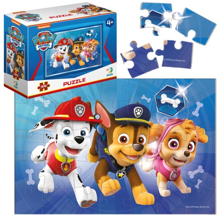 35 db mini Psi Patrol puzzle, 35 elem, intenzív színek, gyerekeknek