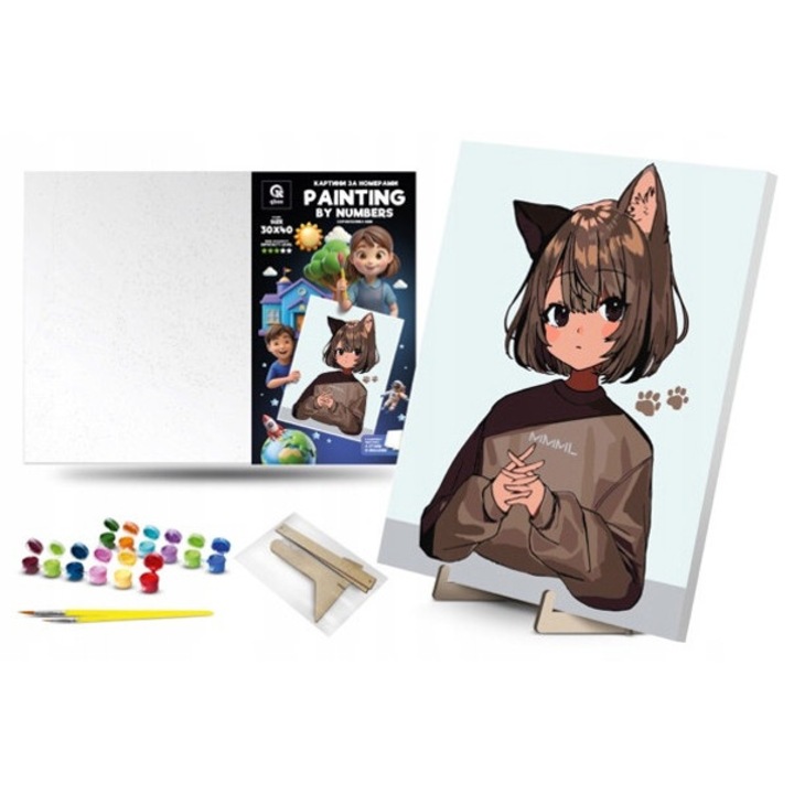 Qbee számok szerinti festékkészlet, 30x40cm