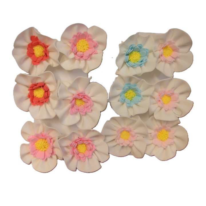 Set 12 cleme pentru par, SANDEX, magnolie