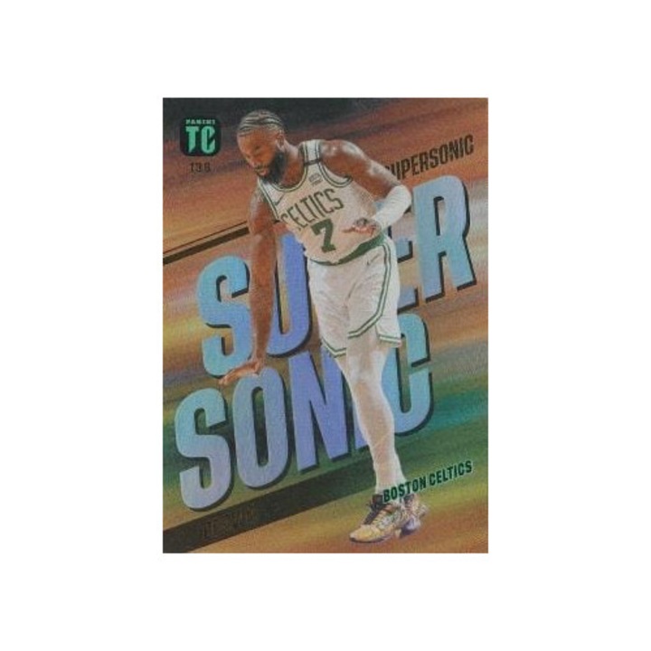 Най-висок клас НБА 2024 игрална карта 138 Джейлън Браун, Панини, Бостън Селтикс, Супер Соник