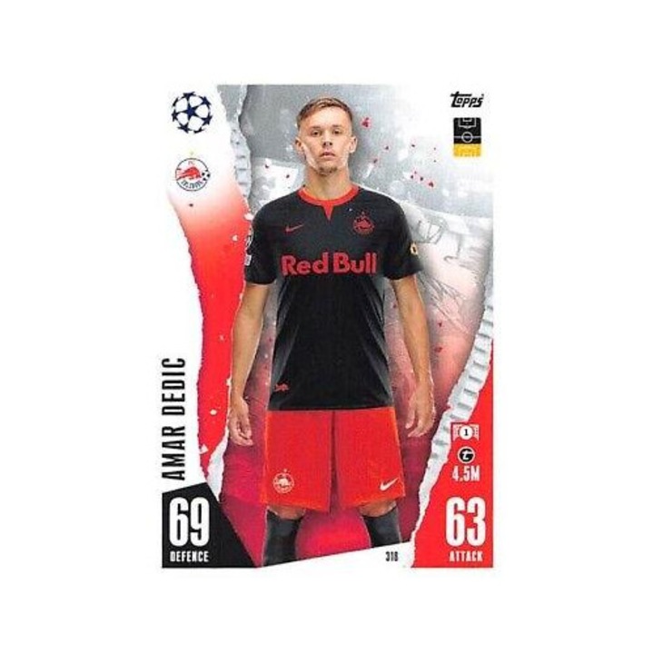Card de joc Match Attax 2023/24 318 Amar Dedic, Topps, FC Salzburg