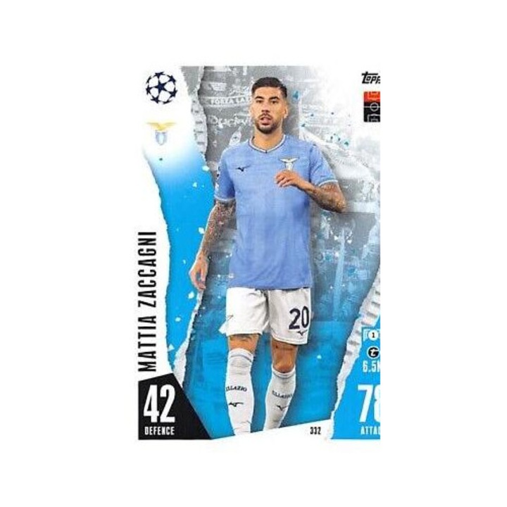Match Attax 2023/24 Game Card 332 Mattia Zaccagni, SS Lazio