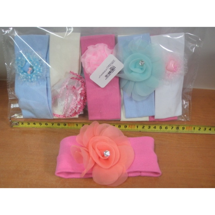 Set 10 accesorii par SANDEX bumbac cu ornament