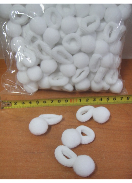 Set accesorii par, SANDEX, gumki do wlosow, 60 bucati, alb