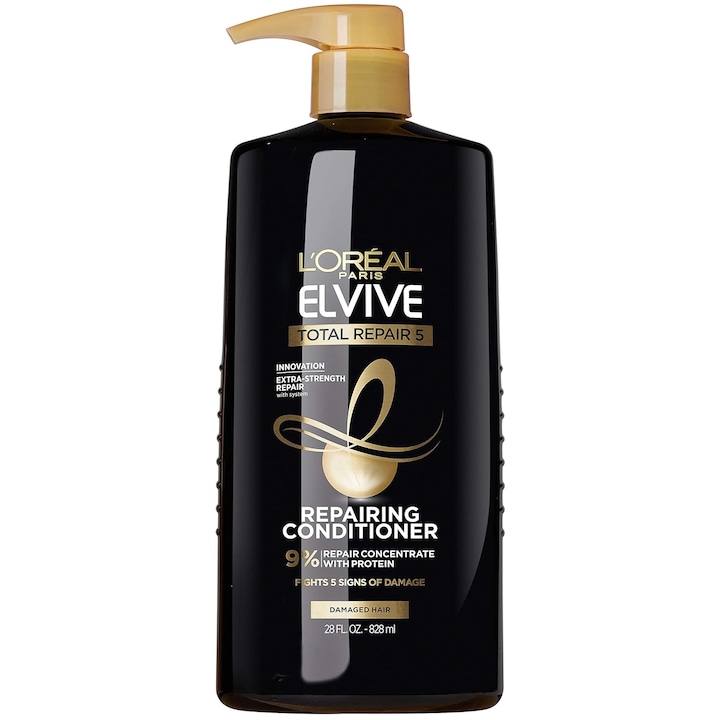 Balsam de Par, L'Oreal, Elvive, Total Repair 5, pentru Reparare Profunda de la Radacina pana la Varfuri, cu Proteine, 828ml
