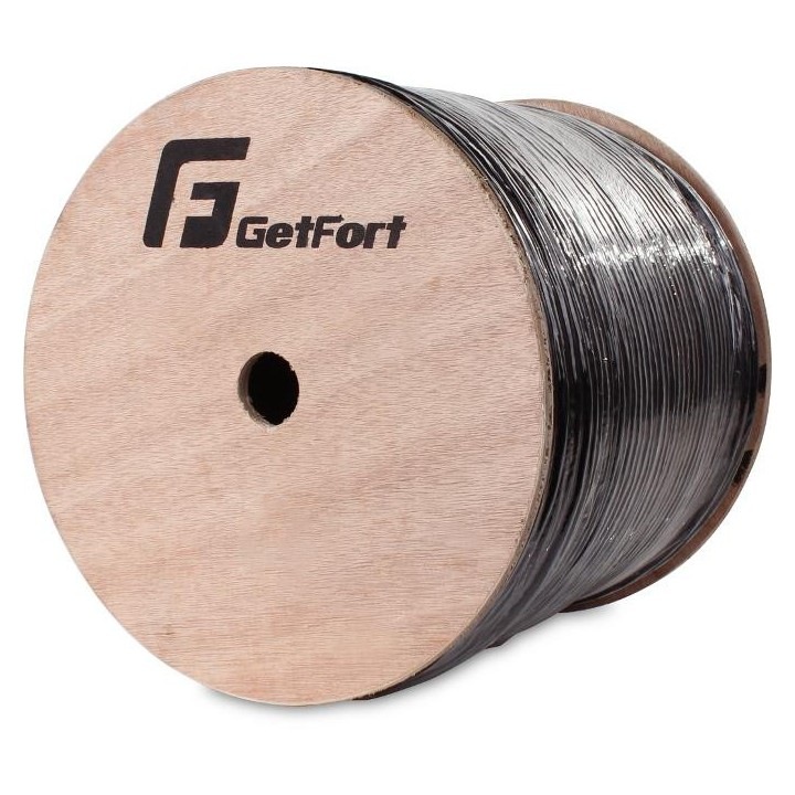 Cablu fibra optica, GetFort Aramid, 12J fibre, negru, 1m