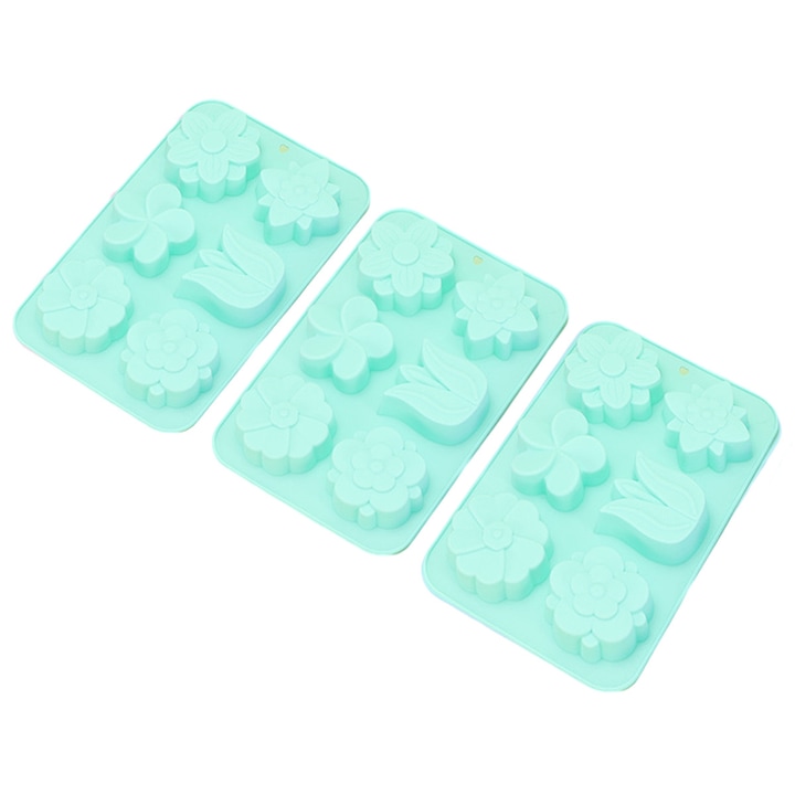 Matra de silicon pentru flori, amestec de silicon antiaderent cu lalele, matrita de crizanteme, bomboane, jeleu de ciocolata, verde deschis