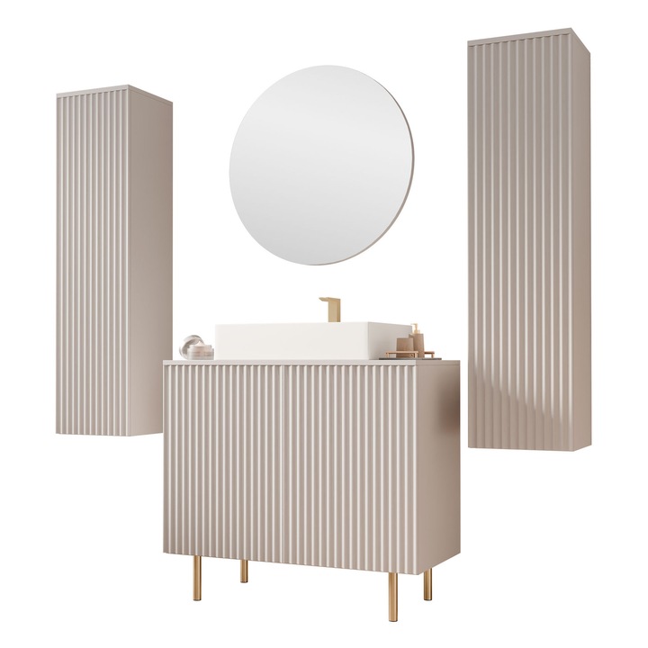 Mobilier de baie Nawil IV cu Chiuveta si Sifon, MIRJAN 24, casmir