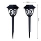 Set 6 felinare solare LED exterior cu lumina calda, panou solar, IP44, fixare in pamant, 44cm