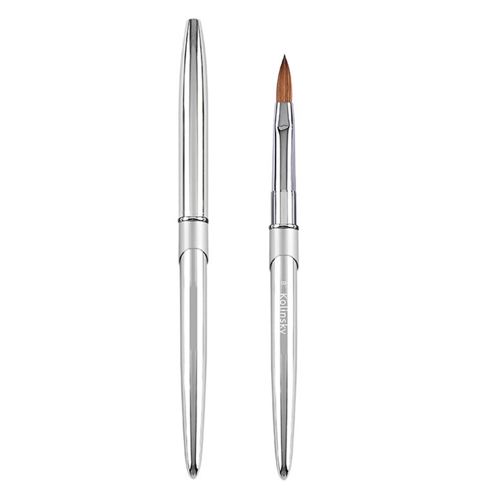 Pensule Kolinsky Sable pentru unghii acrilice, instrumente pentru extensii de unghii, pensula pentru pudra acrilica pentru unghii