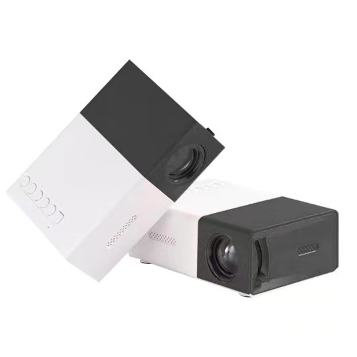 Mini proiector, videoproiector mobil LED full HD home theater, utilizare in exterior