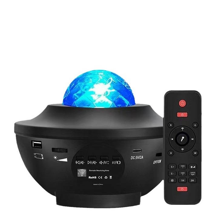 Proiector cer instelat, proiector de lumina stelara, pentru dormitoare cu Bluetooth
