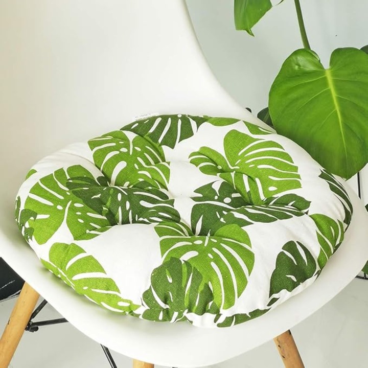 Perna rotunda moale pentru scaun, perna de gradina, terasa, casa, bucatarie si birou, diametru frunze, 40, 6 cm