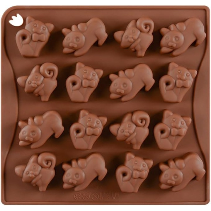 16 cavitati DIY silicon copt forme pisica forme bomboane ciocolata forme tavi cuburi de gheata (cafea)