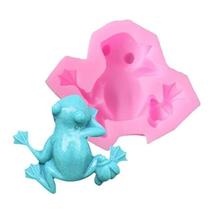 3D broasca silicon mucegai bomboane matrite ciocolata matrite silicon ciocolata fondant tort mucegai - broasca forma silicon matrite fondant DIY lucrat manual sapun silicon mucegai