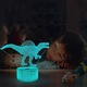 3D нощна лампа с динозавър, LED нощна лампа с илюзия Spinosaurus, 16 променящи се цвята с дистанционно управление, страхотна декорация за детска стая, най-добри подаръци за рожден ден за момчета, фен на Jurassic World