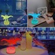 3D нощна лампа с динозавър, LED нощна лампа с илюзия Spinosaurus, 16 променящи се цвята с дистанционно управление, страхотна декорация за детска стая, най-добри подаръци за рожден ден за момчета, фен на Jurassic World