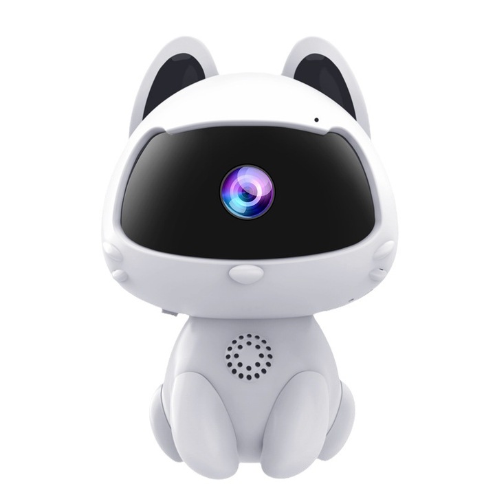 Camera de supraveghere wireless K9 HD cu viziune nocturna, de la distanta, cu pisica draguta, pentru interior, Smart Home, monitorizare bebelusi cu WIFI