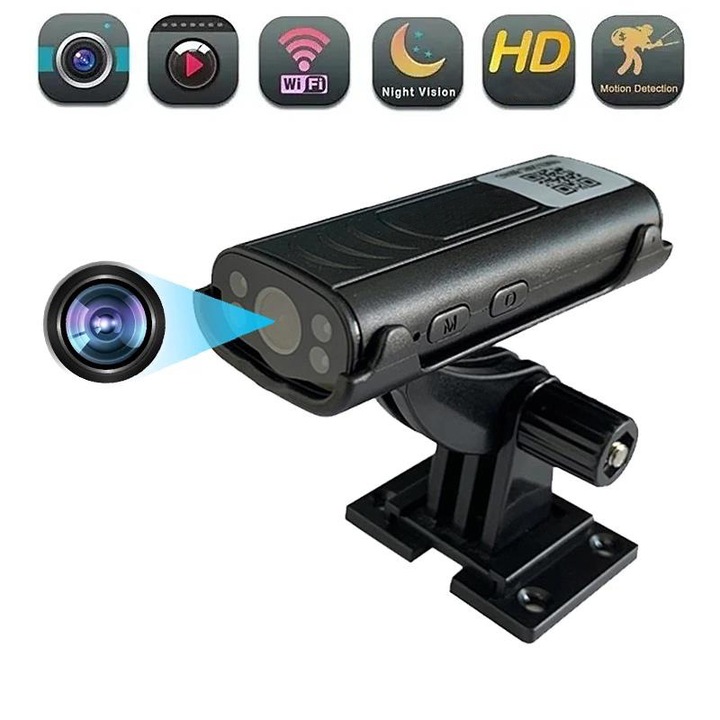 Camera wireless noua WiFi, cap inteligent de monitorizare de la distanta, dispozitiv simplu de securitate pentru acasa, video in retea HD