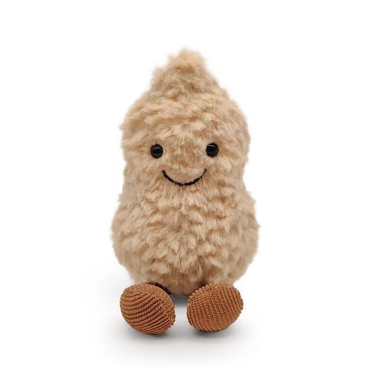 Плюшена играчка Jellycat Peanuts, 13 см, кафява