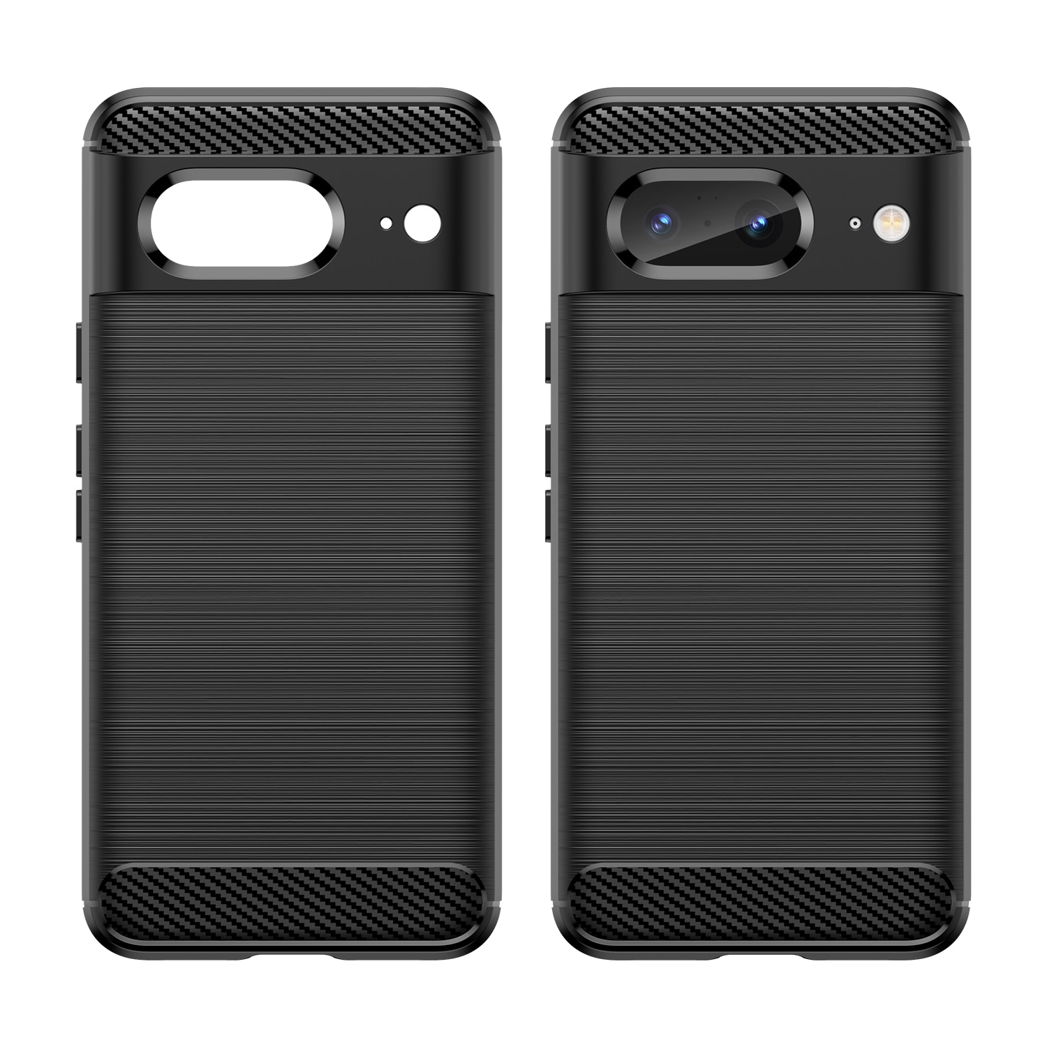 Husa telefon, pentru Google Pixel 8 5G, De inalta calitate subtire si usoara periata confortabila TPU Soft Feel, Carbon Fiber Negru