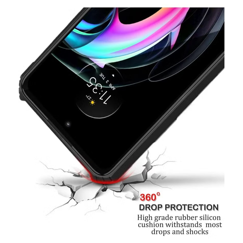 Husa telefon, pentru Motorola Moto G54 Power 5G, Bumper ultra subtire usor, moale TPU, acrilic transparent capac spate， Clear Black