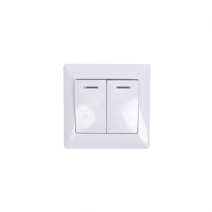 Kettős kapcsoló LED-del, 10A, 250V Z-TOOLS / ZTS9049