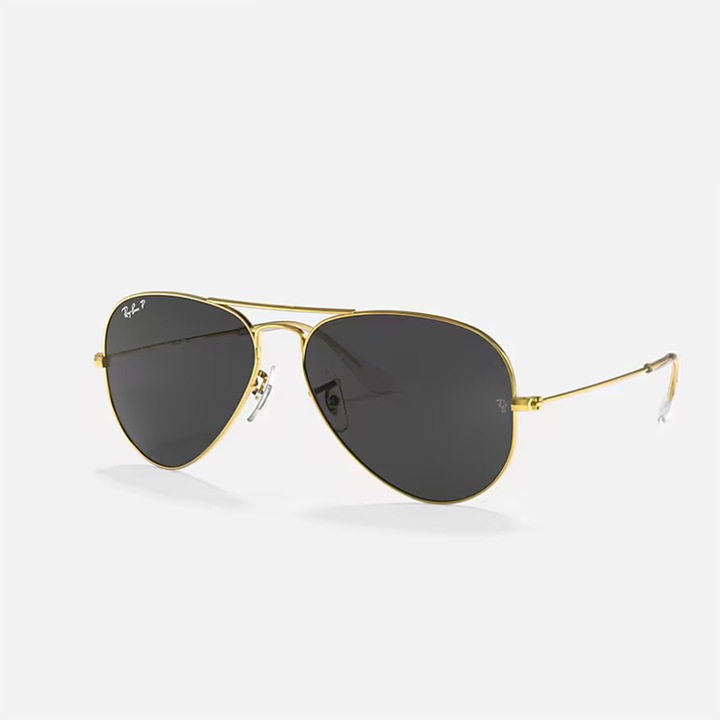 Слънчеви очила Ray-Ban RB3025, класическа авиаторска форма, златисти, черни