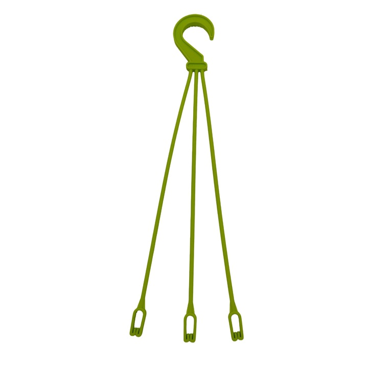 Set 10 suporturi pentru ghivece suspendate, MTM, verde