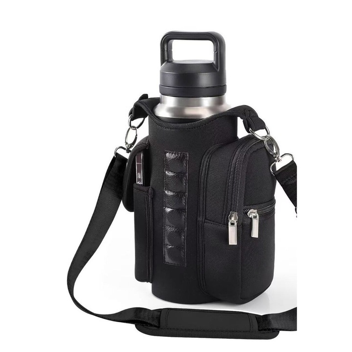 LYCENXI магнитна спортна чанта, черна, 20 л, водоустойчива, с джобове за телефон, 5 вградени магнита