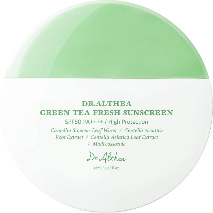 Crema de fata SPF50+ PA++++, Dr. Althea, Green Tea Fresh, 45 ml