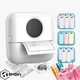 Mini Imprimanta Termica Portabila BMSIFY®, 13 role hartie, carioci, Bluetooth, compatibila iOS/Android, fara cerneala, 1200mAh, 200dpi, aplicatie Tiny Print, design compact pentru copii/adulti