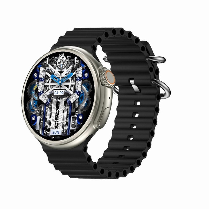 ChronoFlex Okosóra fekete – Kerek HD Kijelzővel és Fejlett Egészségfigyelő Funkciókkal WLM-201