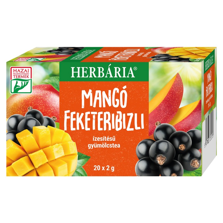 Mangó feketeribizli ízesítésű gyümölcstea 20x2 g