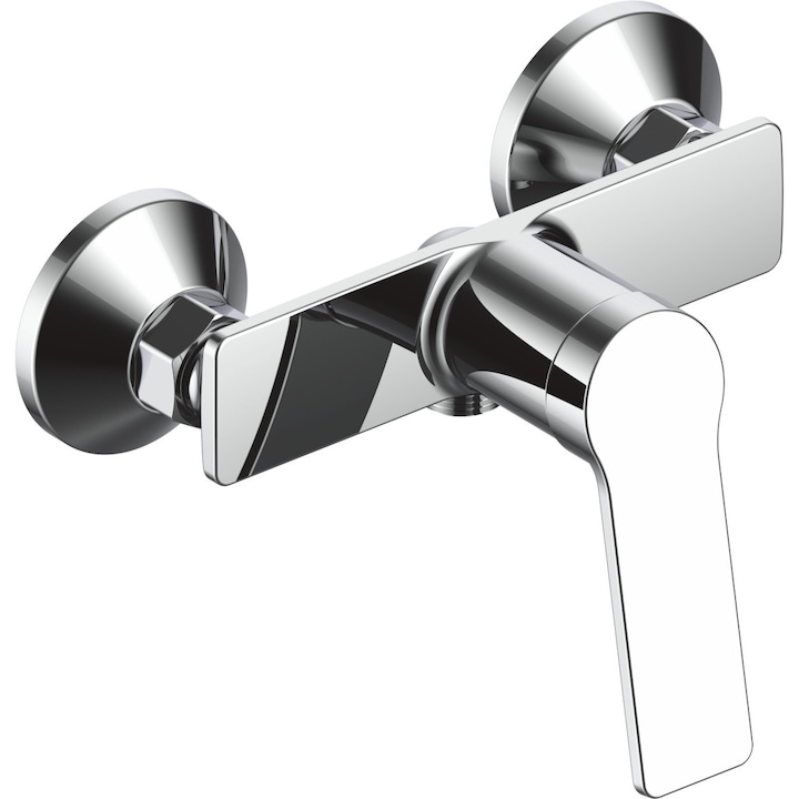 Baterie duş FERRARA La Brocca P800C405, monocomandă, design slim, finisaj crom