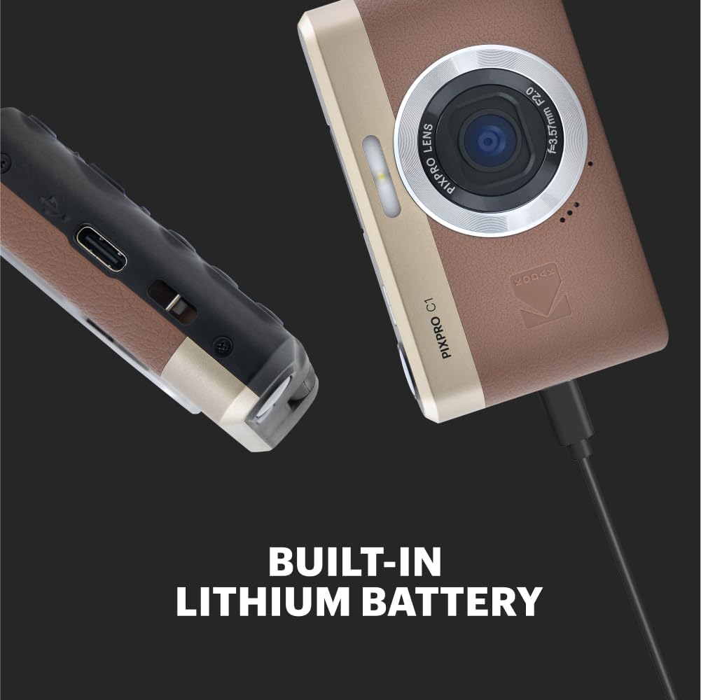 Pachet Aparat Foto KODAK PIXPRO C1 Retro Vlogging Camera – Full HD