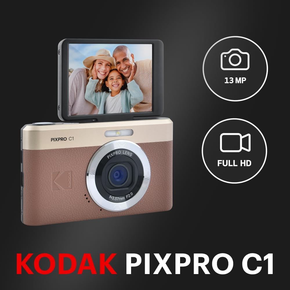 Aparat Foto KODAK PIXPRO C1 Retro Vlogging Camera – Full HD Flip